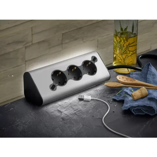 WMF 419040011 Asztali dugalj Nemesacél Védőérintkezős 1 db