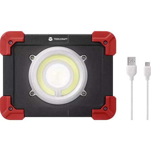 Akkus LED munkalámpa 10 W 1400 lm, TOOLCRAFT TO-6687738