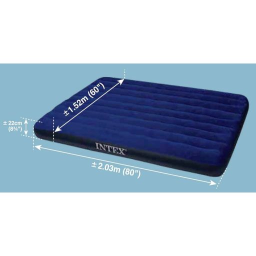 Intex 64765 Dura-Beam Felfújható ágy (H x Sz x Ma) 203 x 152 x 25 cm Kék