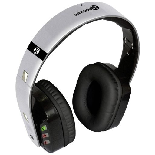 Geemarc CL7400 OPTI TV Over Ear fejhallgató Rádiójel vezérlésű Ezüst-fekete Könnyű pánt, Hangerő szabályozás