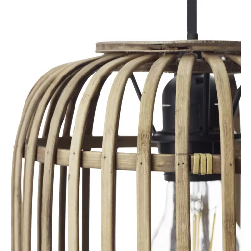 Brilliant 93778/20 Woodrow Függőlámpa E27 60 W Világosbarna