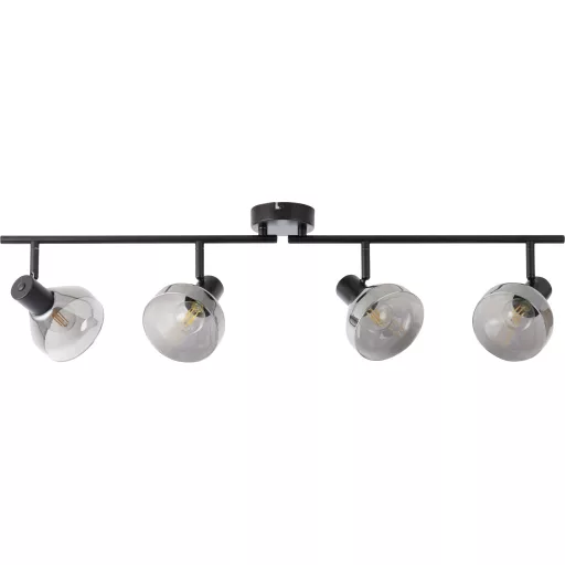 Brilliant 82732/06 Reflekt Mennyezeti lámpa E14 18 W Fekete (matt), Üveg matt