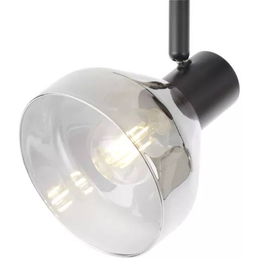 Brilliant 82732/06 Reflekt Mennyezeti lámpa E14 18 W Fekete (matt), Üveg matt