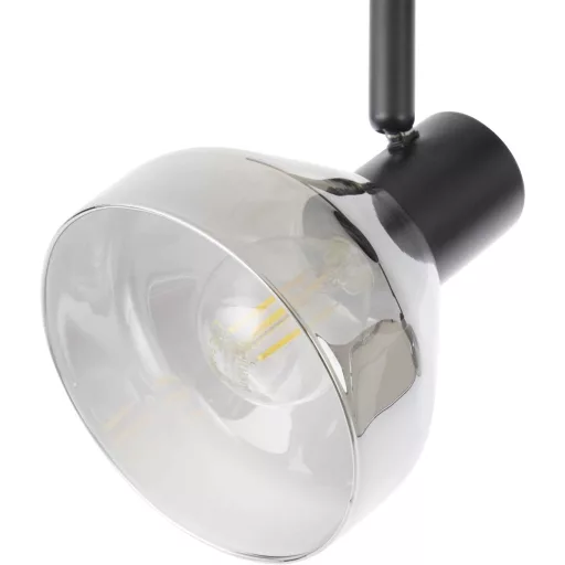 Brilliant 82713/06 Reflekt Mennyezeti lámpa E14 18 W Fekete (matt), Üveg matt