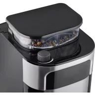   Severin Filterkaffeemaschine mit Mahlwerk und Edelstahl-Thermokanne, Kávéfőző Fekete, Nemesacél (matt) Kapacitás, csésze=8 Kijelző, Hőszigetelt kiöntő,