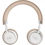   HER HF8 On Ear headset Bluetooth®, Vezetékes Bézs, Ezüst Hangerő szabályozás