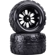 Reely 1:10 Monstertruck Komplett kerék Fekete 2 db
