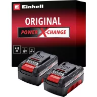   Szerszám akku ikercsomag, 2x 4 Ah Lítiumion, Einhell PXC-Twinpack Power X-Change 4511489