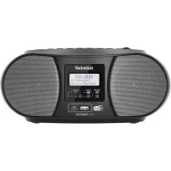   TechniSat DIGITRADIO 1990 CD-s rádió DAB+, URH AUX, Bluetooth®, CD, USB Akkutöltő funkció, Ébresztő funkció Fekete