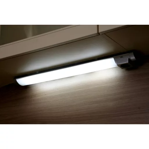 Heitronic DETMOLD LED-es polc alá szerelhető lámpa LED Fixen beépített LED-es 8 W Melegfehér Ezüst
