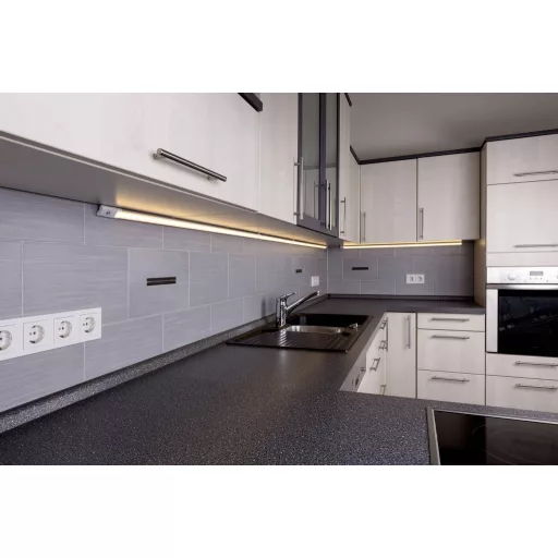 Heitronic MECANO LED-es polc alá szerelhető lámpa LED Fixen beépített LED-es 9 W Melegfehér Fehér