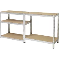   Nagy teherbírású polc 265 kg, 900 x 1800 x 450 mm, fém/MDF, Toolcraft 2265279