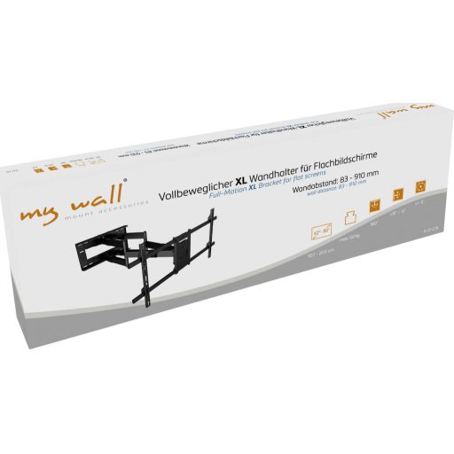 My Wall H 27-2 XL TV fali tartó Kihúzható, Billenthető Kihúzható, Forgatható, Dönthető, Forgatható