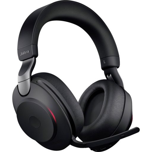 Jabra Evolve2 85 UC Over Ear headset Bluetooth®, Vezetékes Stereo Fekete mikrofon zajelnyomás Hangerő szabályozás, Elemtöltés kijelzés, Mikrofon némítás Telefon