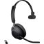 Jabra Evolve2 65 monaural On Ear headset Bluetooth® Mono Fekete Hangerő szabályozás, Elemtöltés kijelzés, Mikrofon némítás Telefon