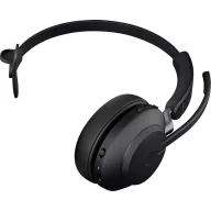   Jabra Evolve2 65 monaural On Ear headset Bluetooth® Mono Fekete Hangerő szabályozás, Elemtöltés kijelzés, Mikrofon némítás Telefon