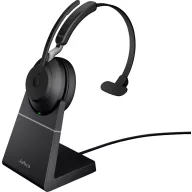   Jabra Evolve2 65 monaural On Ear headset Bluetooth® Mono Fekete Hangerő szabályozás, Elemtöltés kijelzés, Mikrofon némítás Telefon
