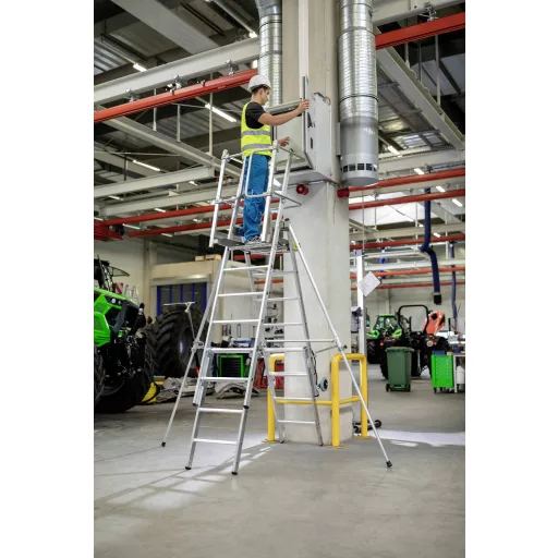 MUNK Günzburger Steigtechnik 52537 Alumínium Platform létra Szerelés szerszámmal