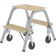   MUNK Günzburger Steigtechnik 39012 Fém (por bevonattal) Kettős fellépő Szerelés szerszámmal Munkamagasság (max.): 2.4 m 8 kg