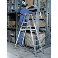   MUNK Günzburger Steigtechnik 41220 Alumínium Több fokos álló létra Munkamagasság (max.): 4 m 18 kg