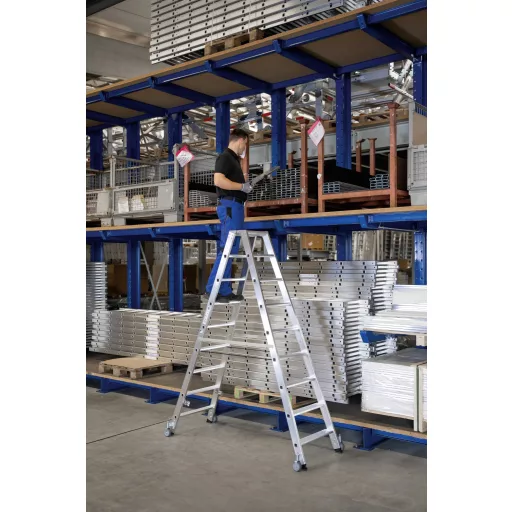 MUNK Günzburger Steigtechnik 41220 Alumínium Több fokos álló létra Munkamagasság (max.): 4 m 18 kg