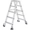 MUNK Günzburger Steigtechnik 41210 Alumínium Több fokos álló létra Munkamagasság (max.): 2.75 m 105 kg