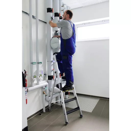 MUNK Günzburger Steigtechnik 42704 Alumínium Több fokos álló létra Munkamagasság (max.): 3 m 6.9 kg