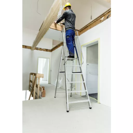 MUNK Günzburger Steigtechnik 51095 Alumínium Platform létra Munkamagasság (max.): 3.13 m 11.9 kg