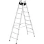 MUNK Günzburger Steigtechnik 33016 Alumínium Több fokos álló létra Munkamagasság (max.): 3.7 m