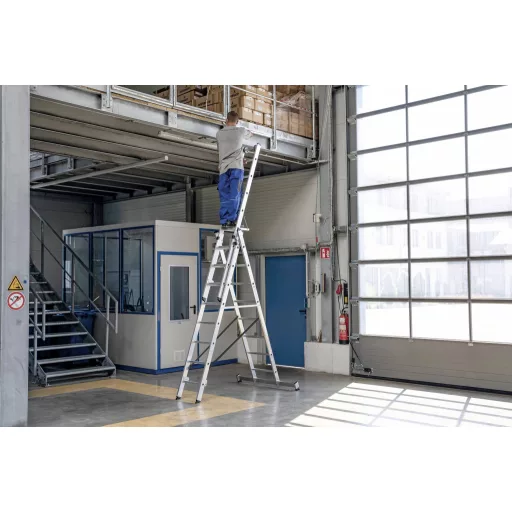 MUNK Günzburger Steigtechnik 33314 Alumínium Többcélú létra Szerelés szerszámmal Munkamagasság (max.): 10.8 m