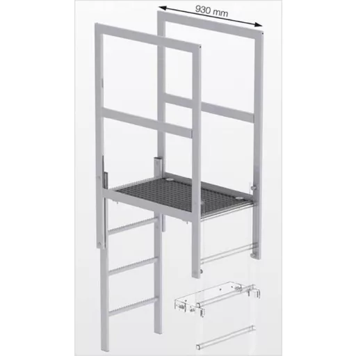 MUNK Günzburger Steigtechnik 61181 Alumínium Fellépő Szerelés szerszámmal