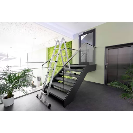 MUNK Günzburger Steigtechnik 32122 Alumínium Teleszkópos létra Munkamagasság (max.): 5.3 m