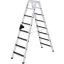 MUNK Günzburger Steigtechnik 41641 Alumínium Több fokos álló létra Munkamagasság (max.): 3.5 m 13.6 kg