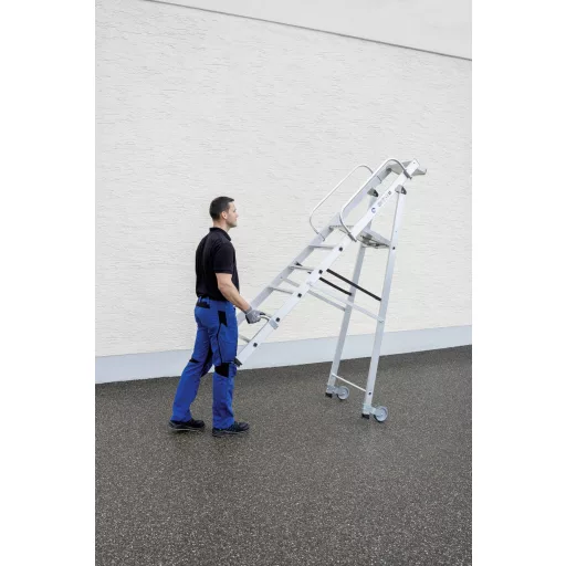 MUNK Günzburger Steigtechnik 51090 Alumínium Platform létra Szerelés szerszámmal Munkamagasság (max.): 4.35 m