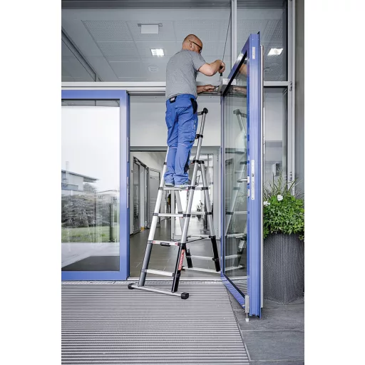 MUNK Günzburger Steigtechnik 115476 Alumínium Teleszkópos létra Munkamagasság (max.): 3.1 m 14.5 kg