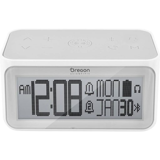 Oregon Scientific RA389 Ébresztőóra Szürke-fehér Riasztási idők 2 2 időzítési idő, USB csatlakozó