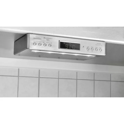 soundmaster UR2045SI Konyhai rádió DAB+, URH Bluetooth® Kihangosító funkció Ezüst