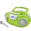 soundmaster SCD5800GR CD-s rádió URH USB, Kazetta, Rádiófelvevő Mikrofonnal Zöld