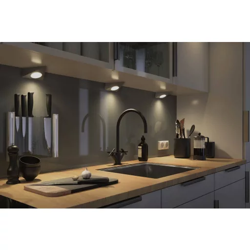 Paulmann CC Start Trigo Polc alá szerelhető lámpa 3 részes készlet 2.10 W Melegfehér Nikkel