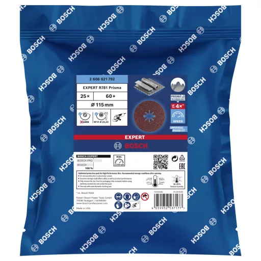 Bosch Accessories 2608621792 Rost tárcsa Ø 115 mm Furat átmérő 22.23 mm 25 db
