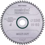   Metabo 628495000 Körfűrészlap 235 x 30 x 2.4 mm Fogak száma (collonként): 60 1 db