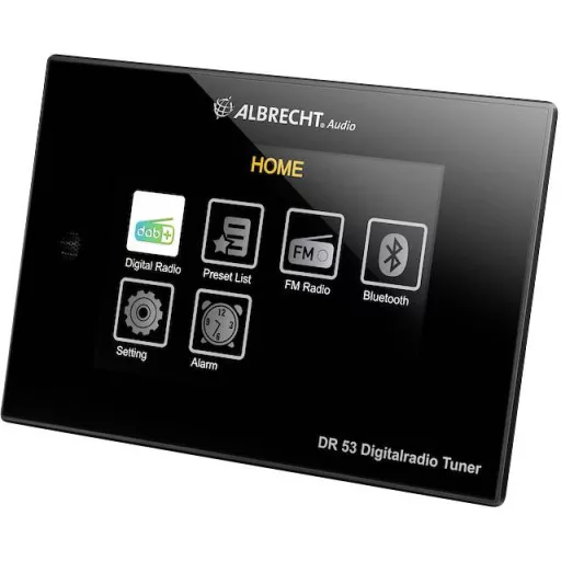 Albrecht DR 53 DAB+/UKW/Bluetooth Asztali rádió DAB, DAB+, URH Táviránytóval, Spotify Fekete