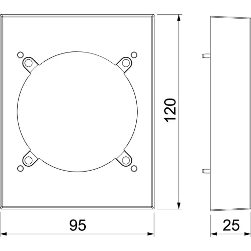 OBO Bettermann 6121122 Közbenső perem (Sz x Ma) 95 mm x 25 mm 1 db Krém-fehér