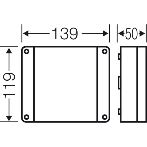 Hensel 60000765 Elosztó doboz halogénmentes, Plombálható (H x Sz) 139 mm x 119 mm 1 db
