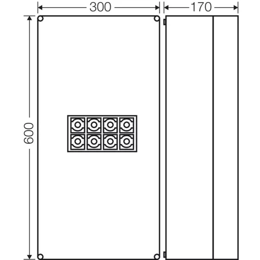 Hensel 3900225 Elosztó doboz halogénmentes, Plombálható (H x Sz) 600 mm x 300 mm 1 db