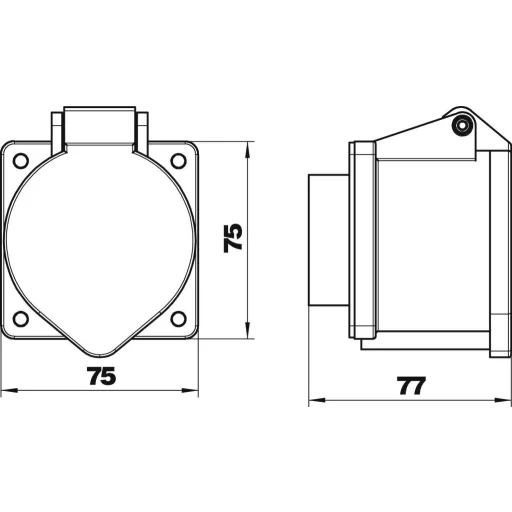 OBO Bettermann 6109876 Készülékdoboz (Sz x Ma) 75 mm x 77 mm 1 db Élénk szürke , Piros