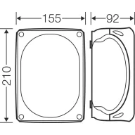   Hensel 62000014 Elosztó doboz halogénmentes, Plombálható (H x Sz) 210 mm x 155 mm 1 db