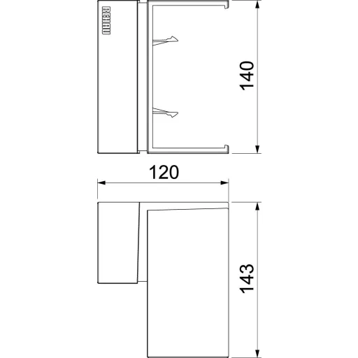 OBO Bettermann 6132753 Kábelcsatorna Belső sarok 1 db