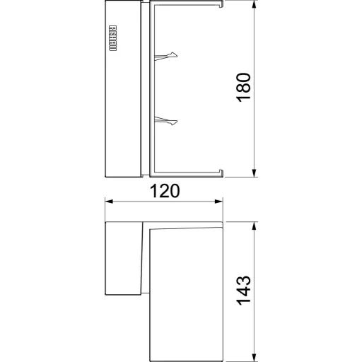 OBO Bettermann 6132755 Kábelcsatorna Belső sarok 1 db