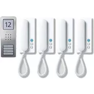   Siedle SET CA 812-4 E/W Kaputelefon Vezetékes Infó mező Ezüst, Fehér